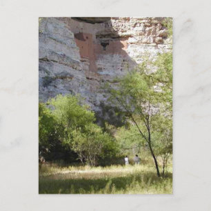Montezuma Castle Cliff Indian Grass Trees Briefkaart