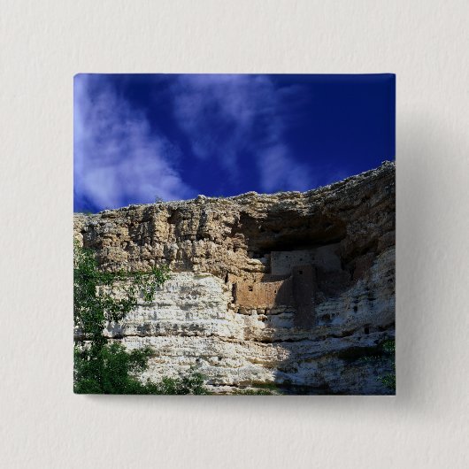 Montezuma Castle Nation Monument, Arizona Vierkante Button 5,1 Cm (Voorkant)