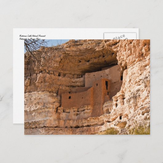 Montezuma Castle National Monument Aankondigingskaart (Voorkant / Achterkant)