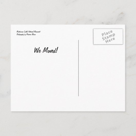 Montezuma Castle National Monument Aankondigingskaart (Achterkant)