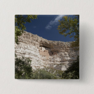 Montezuma Castle National Monument, Arizona 2 Vierkante Button 5,1 Cm