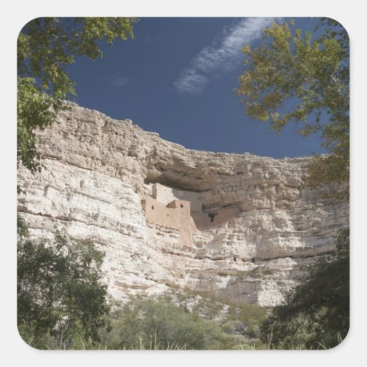 Montezuma Castle National Monument, Arizona 2 Vierkante Sticker (Voorkant)
