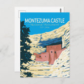Montezuma Castle National Monument Arizona Retro Briefkaart (Voorkant / Achterkant)