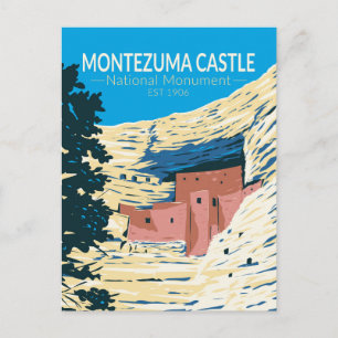 Montezuma Castle National Monument Arizona Retro Briefkaart