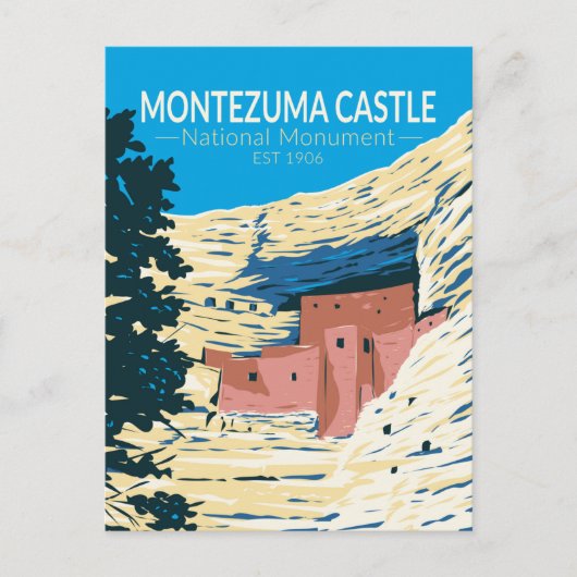 Montezuma Castle National Monument Arizona Retro Briefkaart (Voorkant)