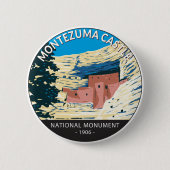 Montezuma Castle National Monument Arizona  Ronde Button 5,7 Cm (Voorkant)