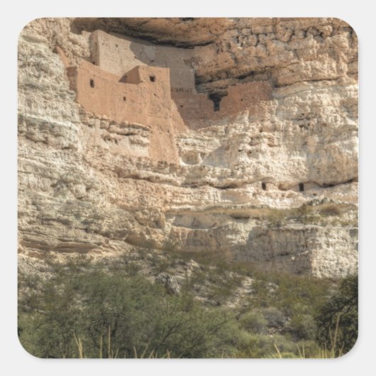 Montezuma Castle National Monument (Arizona) Vierkante Sticker (Voorkant)