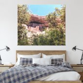 Montezuma Castle National Monument AZ Photo Design Canvas Afdruk (Insitu (Slaapkamer))