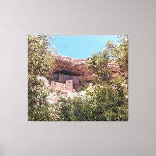 Montezuma Castle National Monument AZ Photo Design Canvas Afdruk