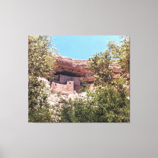 Montezuma Castle National Monument AZ Photo Design Canvas Afdruk (Voorkant)