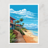 Montezuma Costa Rica Reizen  Illustratie Briefkaart (Voorkant)