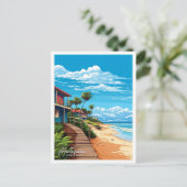 Montezuma Costa Rica Reizen  Illustratie Briefkaart (Staand voorkant)