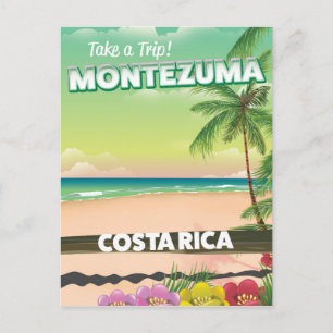 Montezuma Costa Rica strand reisposter Briefkaart