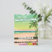 Montezuma Costa Rica strandreisposter Briefkaart (Staand voorkant)