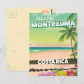 Montezuma Costa Rica strandreisposter Briefkaart (Voorkant / Achterkant)