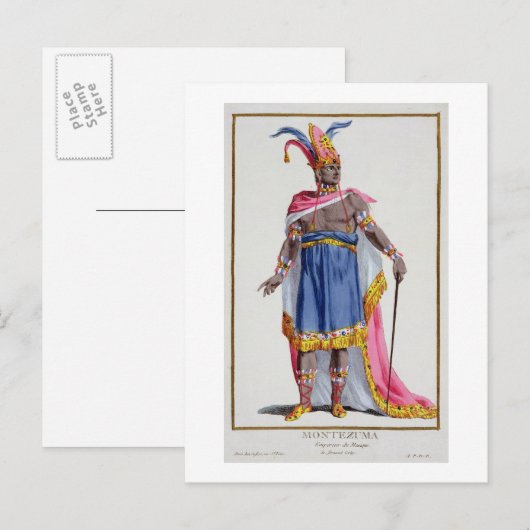 Montezuma, de keizer van Mexico (1466-1520) 1780 Briefkaart (Voorkant / Achterkant)