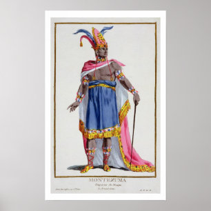 Montezuma, de keizer van Mexico (1466-1520) 1780 Poster