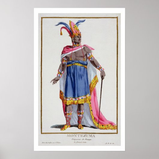 Montezuma, de keizer van Mexico (1466-1520) 1780 Poster (Voorkant)