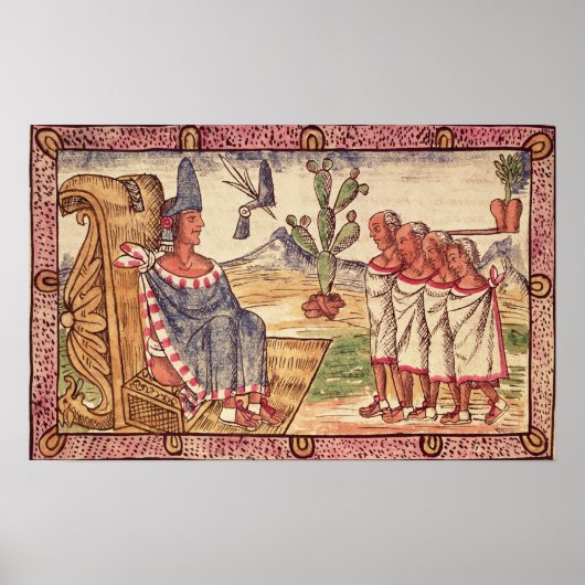 Montezuma II en zijn gezanten Spaans Poster (Voorkant)
