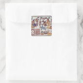 Montezuma II ontvangt hulde Vierkante Sticker (Tas)