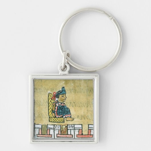 Montezuma II uit de "Florentijnse Codex" Sleutelhanger (Voorkant)