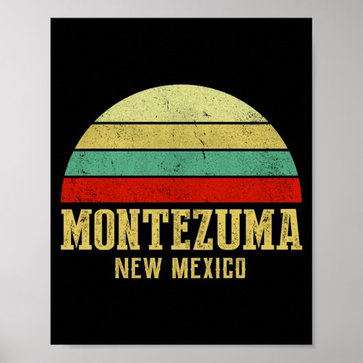 Montezuma New Mexico Vintage Retro Sunset  Poster (Voorkant)