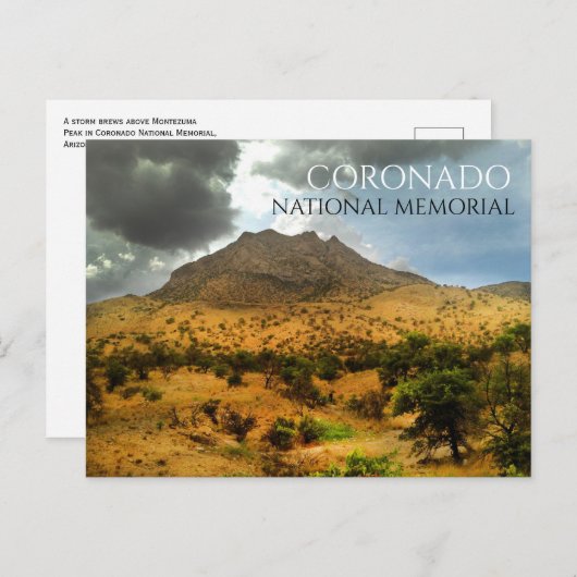 Montezuma Peak, Stormachtige Lucht, Coronado Nl Na Briefkaart (Voorkant / Achterkant)