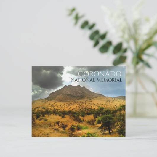 Montezuma Peak, Stormachtige Lucht, Coronado Nl Na Briefkaart (Staand voorkant)