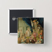 Montezuma Vierkante Button 5,1 Cm (Voorkant /achterkant)