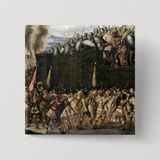 Montezuma Vierkante Button 5,1 Cm (Voorkant)