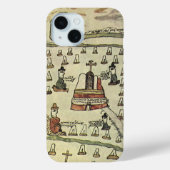 Montezuma's Aztec Empire, Antiek Wereldkaart, 1577 Case-Mate iPhone Case (Achterkant)