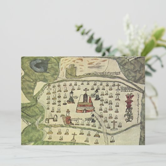 Montezuma's Aztec Empire, Antiek Wereldkaart, 1577 Kaart (Staand voorkant)