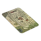 Montezuma's Aztec Empire, Antiek Wereldkaart, 1577 Magneet (Rechterzijde)