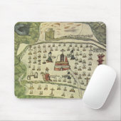 Montezuma's Aztec Empire, Antiek Wereldkaart, 1577 Muismat (Met muis)