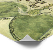 Montezuma's Aztec Empire, Antiek Wereldkaart, 1577 Poster (Hoek)