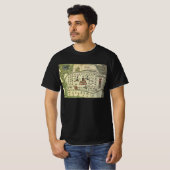 Montezuma's Aztec Empire, Antiek Wereldkaart, 1577 T-shirt (Voorkant volledig)