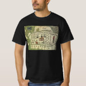 Montezuma's Aztec Empire, Antiek Wereldkaart, 1577 T-shirt (Voorkant)