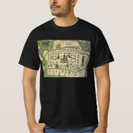 Montezuma's Aztec Empire, Antiek Wereldkaart, 1577 T-shirt