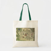 Montezuma's Aztec Empire, Antiek Wereldkaart, 1577 Tote Bag (Voorkant)