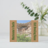 Montezuma's Castle Ruins Arizona Post Card Briefkaart (Staand voorkant)