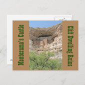 Montezuma's Castle Ruins Arizona Post Card Briefkaart (Voorkant / Achterkant)