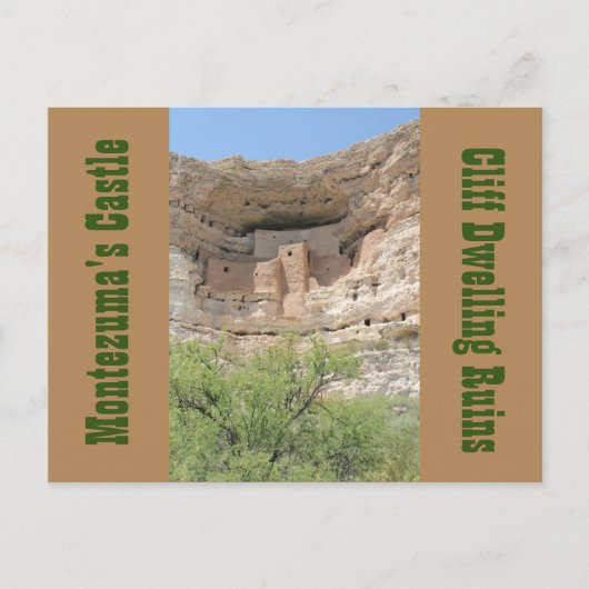 Montezuma's Castle Ruins Arizona Post Card Briefkaart (Voorkant)