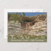 Montezuma's Castle Ruins Arizona Post Card Briefkaart (Voorkant / Achterkant)