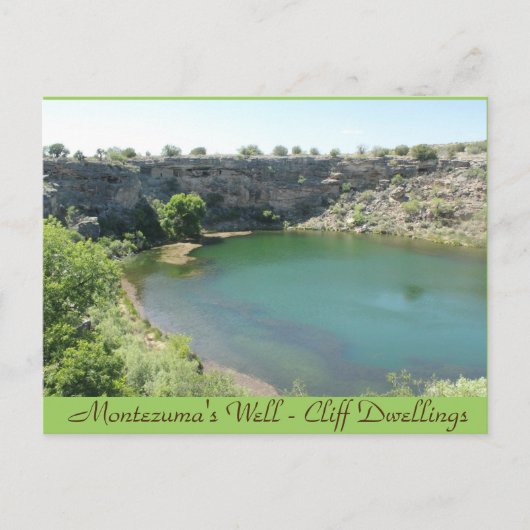 Montezuma's Well Cliff Dwellings Arizona Post Card Briefkaart (Voorkant)