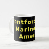 Montford Point Marines of America, naam op geschen Koffiemok (Voorkant links)