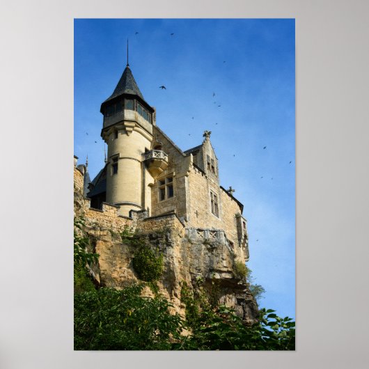 Montfort castle, Dordogne, Frankrijk Poster (Voorkant)