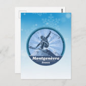 Montgenèvre Skieur Briefkaart (Voorkant / Achterkant)