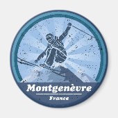 Montgenèvre Skieur Magneet (Voorkant)