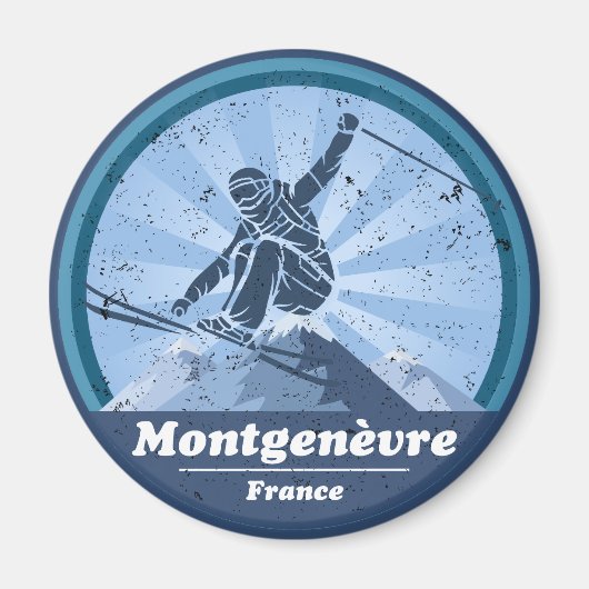 Montgenèvre Skieur Magneet (Voorkant)