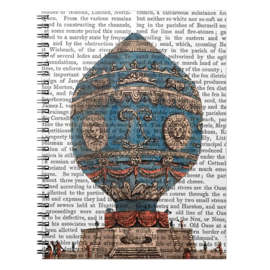 Montgolfier Aerostatque Hot Air ballon Notitieboek (Voorkant)